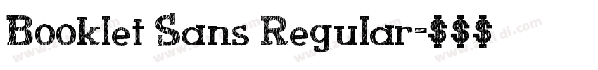 Booklet Sans Regular字体转换